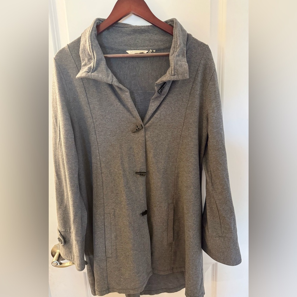 Gray Button-Up Coat